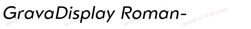 GravaDisplay Roman字体转换